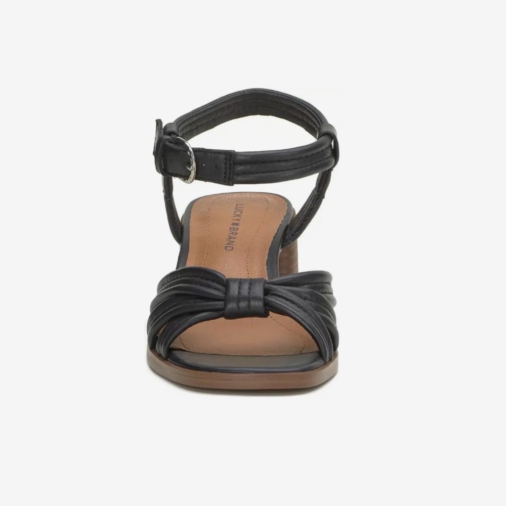 Lucky Brand Women's Jolenne Adjustable Strap Block Heel Black Sandals Size 8.5 - Picture 4 of 14